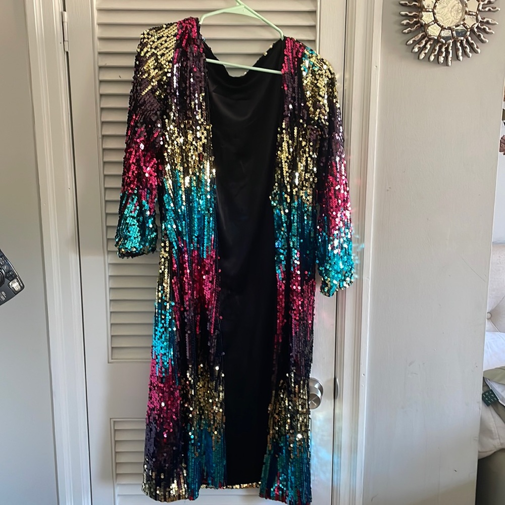 Sequined cardigan sweater